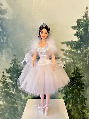 Nutcracker Movie Barbie White Tulle Dress Brunette Hair Ballerina Doll Swan Lake • $29.99