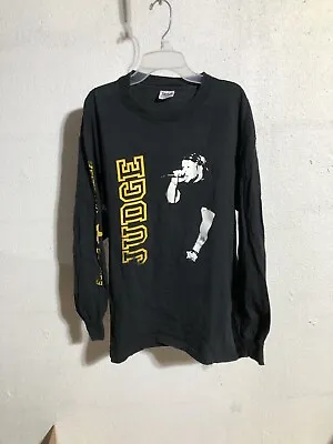 Vintage 1989 Judge The Storm Long Sleeve T Shirt L Hardcore Punk NYHC Madball • $300