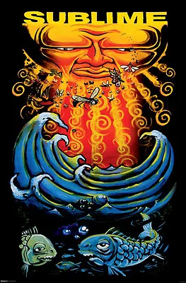 $13.99 • Buy Sublime Sun & Fish 24x36 Poster Brand New What It's Like Pawn Shop Santeria Riot