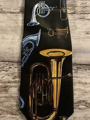 $5 • Buy Beverly Hills Polo Club  Brass Instruments Trombone Tuba Horn Necktie