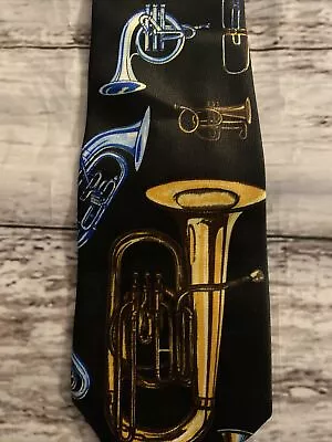 $5 • Buy Beverly Hills Polo Club  Brass Instruments Trombone Tuba Horn Necktie