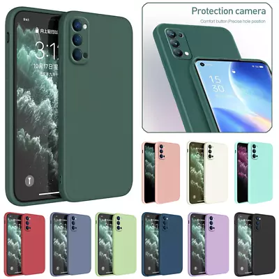 For OPPO A54 A74 5G 4G Reno4 Z 5G Liquid Silicone Shockproof Square Case Cover • $12.89