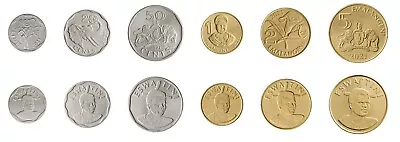 $6.49 • Buy Swaziland Eswatini 6 PCS UNC Coin SET, 10 20 50 Cents 1 2 5 Emalangeni 2021