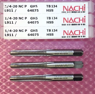 1pc NACHI  1/4” - 20 NC  Hand Plug Tap; L911 / 64075; GH5 ; HSS🎯Machinist • $12.84