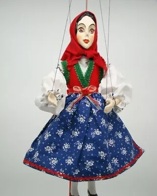 Marionette Girl In National Costume - Handmade Original Puppet • £142.80