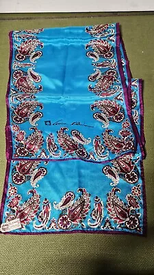 Vintage Anne Klien Tout Soie Silk Scarf 10  X 52  • $25