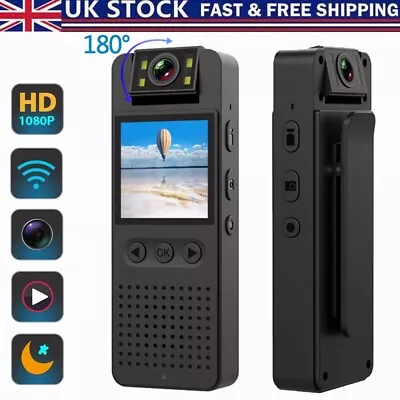 Support 256GB 1080P FHD WiFi Camera Camcorder Car DVR Mini Body Camera Video UK • £33.94
