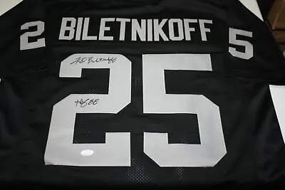 $99.99 • Buy Oakland Raiders Fred Biletnikoff #25 Signed Jersey Sb Xi Mvp Hof 88 Champs Jsa 