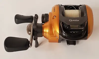 Vintage Quantum Aura Au360cx Gold Baitcasting Fishing Reel 6.2:1 Gear Ratio Rh • $29.95