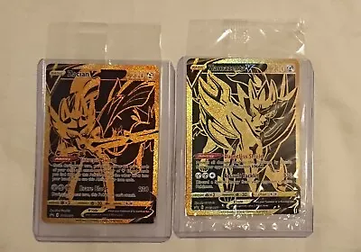 $60 • Buy Pokemon Zacian V And Zamazenta V Gold Ultra Premium Promo Cards - Mint Condition