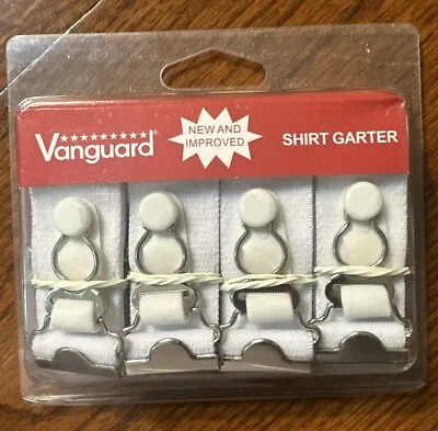 VANGUARD Shirt Garter Stays White Military Heavy Brand NEW • $9.99