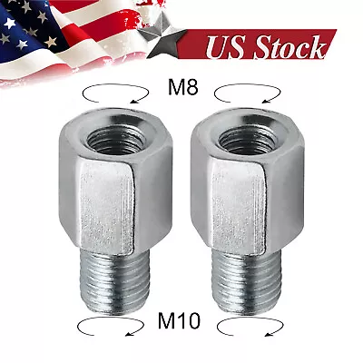 Motorcycle Or Scooter Mirror Adapters - 10mm To 8mm Clockwise Threaded • $7.40