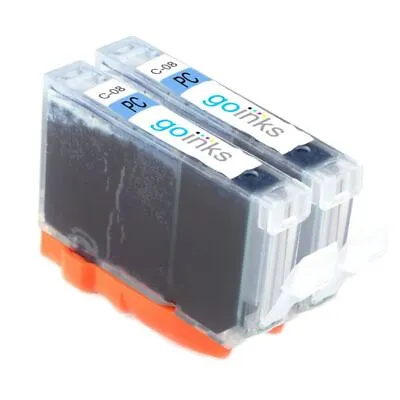 2 Photo Cyan Ink Cartridges For Canon PIXMA Pro 9000 & Pro 9000 Mark II (MK2) • £6.65