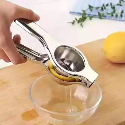 Stainless Steel Manual Hand Press Lemon Squeezer Fruit Orange Citrus Juice Tool • $10