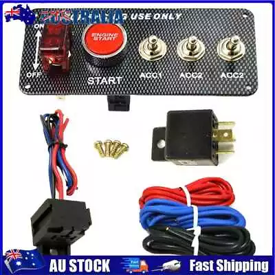 AU 12V Ignition Switch Panel Engine Start Push Button LED Toggle • $22.27