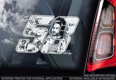 MARCO SIMONCELLI Car Sticker - #58 MotoGP Number 58 Decal Helmet Window Sign V03 • $4.70