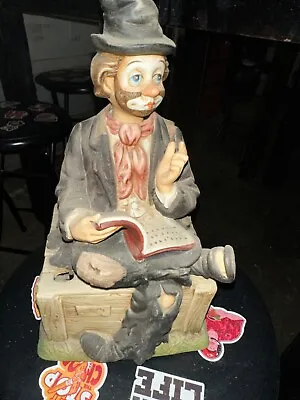 Melody In Motion Willie The Hobo Porcelain Statue Figure Clown- BOOK • $30