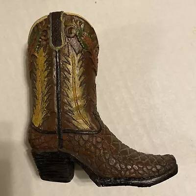 Mini Western Style Cowboy Boot  Brown Figurine 4.5 Inches Tall • $13.99