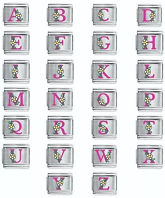 £4.66 • Buy Colorev Daisy Charm - PINK  DAISY LETTERS -  9mm Italian Modular Charm Bracelets