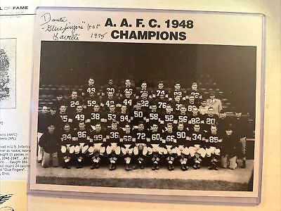 1947-48 CLEVELAND BROWNS AAFC CHAMPIONS 8x10 PHOTO Dante Lavelli Auto HOF 75. • $18