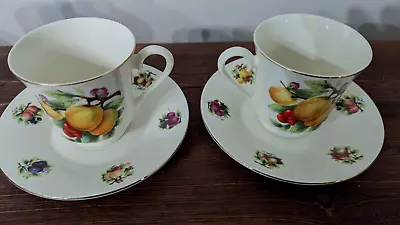 Formalities By Baum Bros Fruit - Cup And Saucer - Excellent Condition Set Of 2 • $22.95