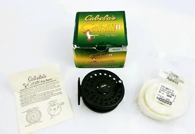 NIB Cabelas Cahill 2 Alum Fly Fishing Reel W/ Flyline Backing Leader Made In USA • $90.76