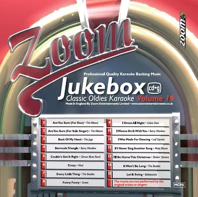 £3.95 • Buy Zoom Karaoke - Jukebox Classic Oldies 1960s/1970s - CD+G - Volume 19