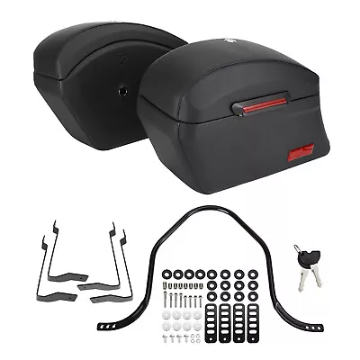 Saddlebags Hard Bag &Heavy Duty Mounting Kit For Honda Shadow 400 750 Vtx1800 US • $330.69