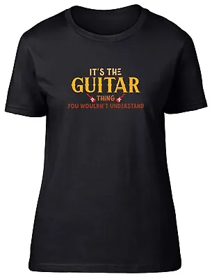 Guitar Thing Womens T-Shirt Musician Instrument Band Guitarist Ladies Gift Tee • £8.99