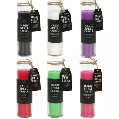 Magic Spell Tube Pillar Glass Tube Candle Candles 7 Day Prayer Luck Love Gift • £9.95