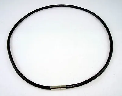 17  Black Surfer 4mm Round Leather Choker Necklace Cool Men's • $7.25