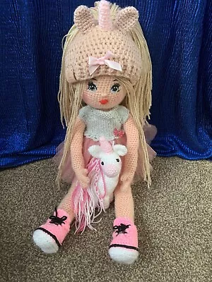 Doll Crochet Hand Made+ Free Dress • £20