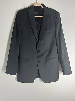 MARC ANTHONY 40L DARK GRAY SLIM FIT WOOL SUIT JACKET 2 Buttons Lined • $37.99