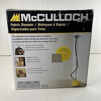 McCulloch Fabric Garment Steamer Upright Standing 1500 Watt 40 Oz Tank Open Box • $49.95