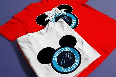 $14.99 • Buy NEW DISNEY American Football Carolina Panthers FAMILY VACATION T-SHIRTS