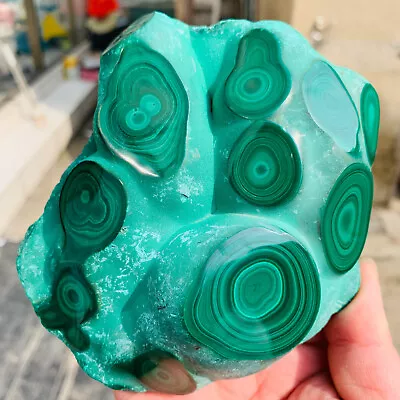 920g Natural Glossy Malachite Transparent Cluster Rough Mineral Sample • $0.99