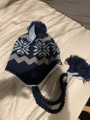 £4.99 • Buy Official Manchester City Peruvian Style Woollen Hat With Pom Pom & Tassels / New