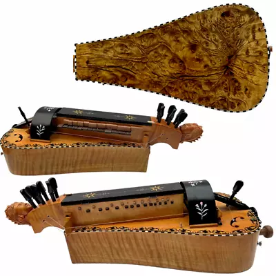 Hand Made 6 Strings 24 Keys Hurdy Gurdybird's Eye Maple Wood carved Head • $1259.10