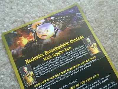 Ghostbusters Video Game  Mayor/Ghoul  DLC CARD Download Code (Xbox 360) • $249