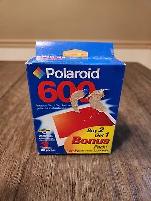 Polaroid 600 Instant Film 3 Pack 30 Photos - Expired 2003 - Sealed • $29.99