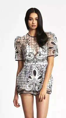 $125 • Buy BNWT ALICE MCCALL 4 - 6 Space Is Only Noise Playsuit In Black And White