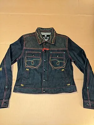 Marithe Francois Girbaud Rare Western Embroidered Denim Jacket. Wms L Runs Small • $70