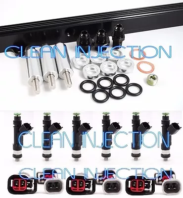 Toyota Soarer Chaser Supra 1JZGTE 1JZ-GTE Turbo 700cc Fuel Rail Injectors 6 BLK • $429.99