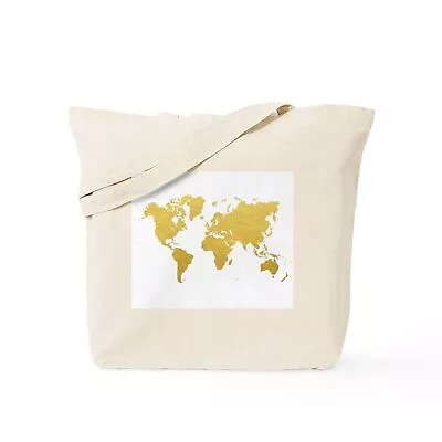 CafePress Gold World Map Tote Bag (1666916966) • $10.99