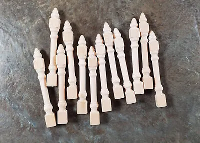 Dollhouse HALF SCALE Newel Posts Set Of 12 1:24 1 5/8  Tall • $6.50