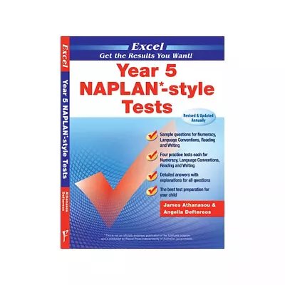 Year 5 NAPLAN-style Tests By James Athanasou (Paperback 2009) • $18.99