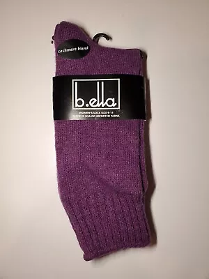 B.Ella Ladies Lambs Wool Cashmere Blend Socks Plum USA MADE  • $18