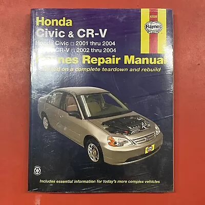 Haynes 42026 Repair Manual ~ Honda Civic 2001 To 2010 & CR-V 2002 To 2009 • $32.99