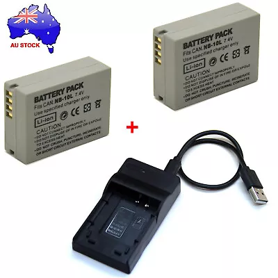 AUS Battery / Charger For NB-10LH Canon Powershot SX40 HS SX50 HS SX60 HS Camera • $21.88