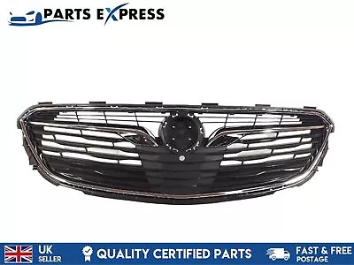 Vauxhall Insignia B 2017 - 2021 Grille Main Top Radiator Black With Chrome Trims • £125.96